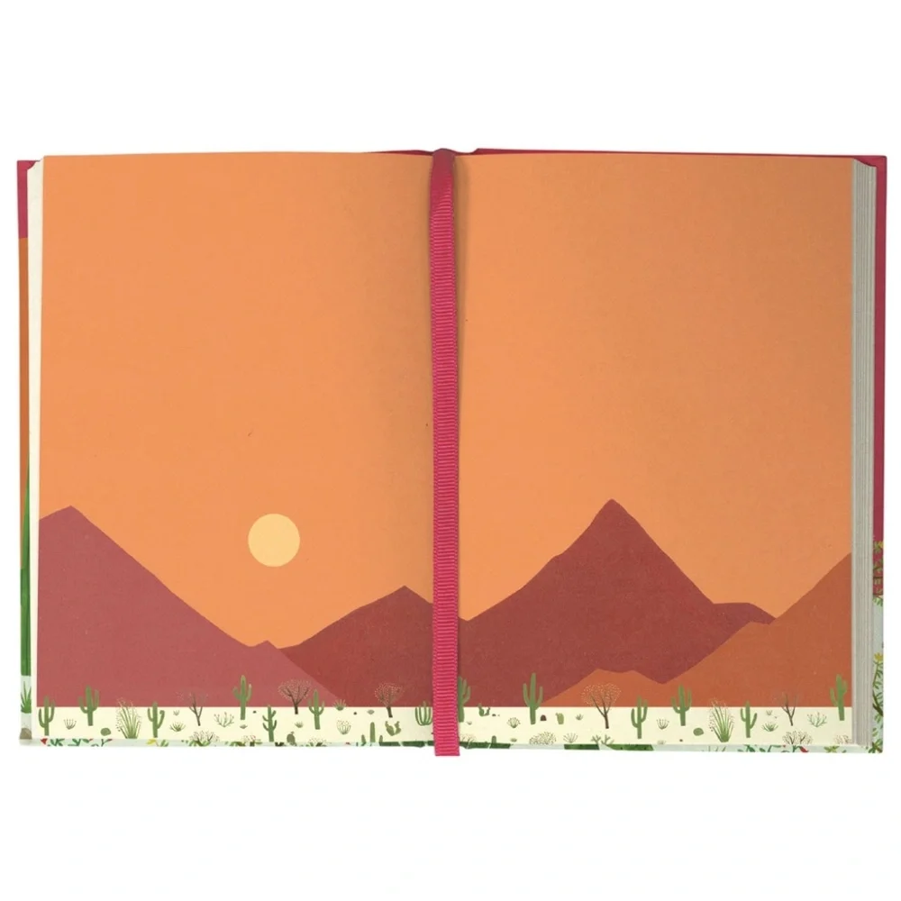 Illustrated Journal, Beautiful Bold Art – Cactus Field, 272 Pages, Amazing Gift!